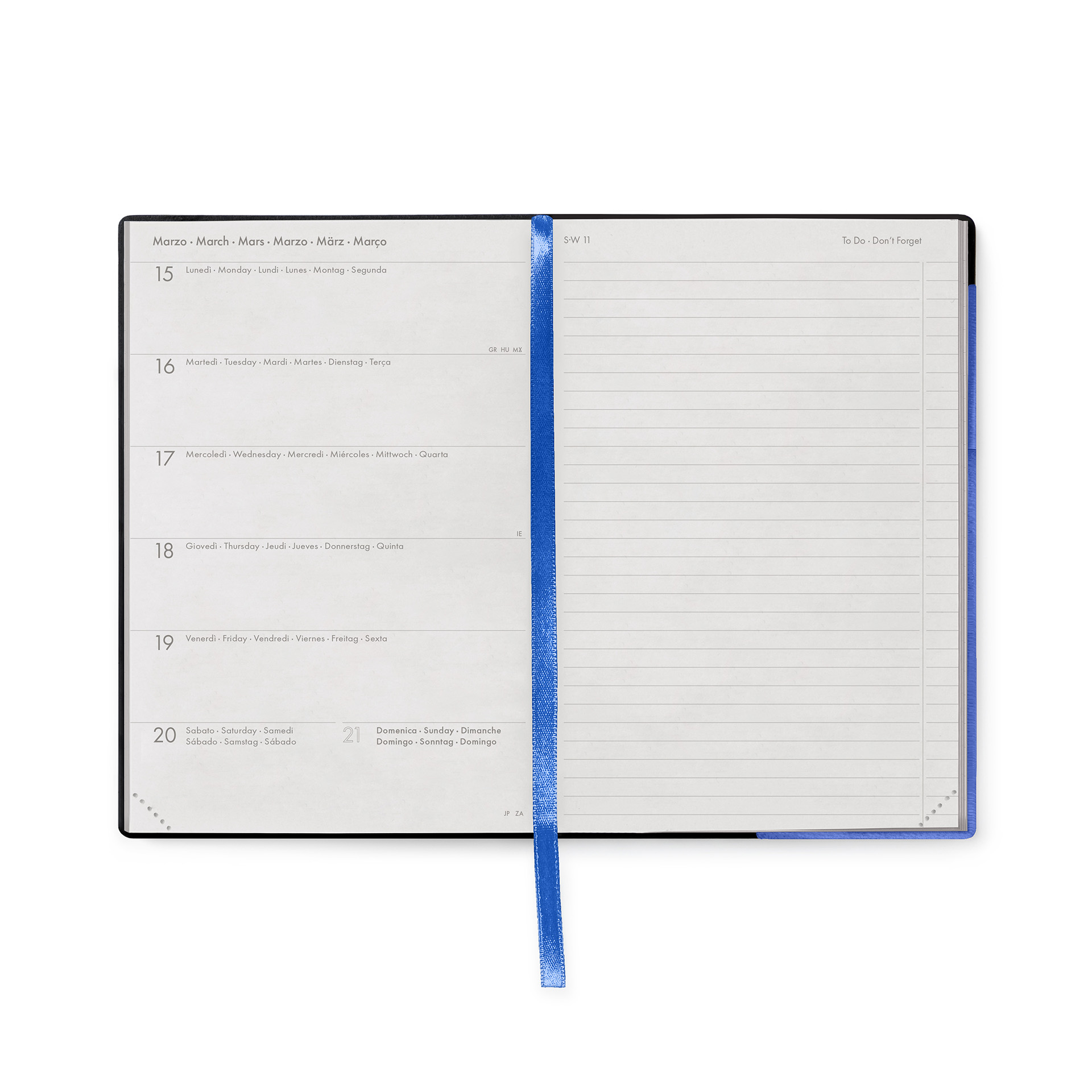 Legami Terminplaner 12 Monate mit Notizbuch M 2027 Eclectic Blue
