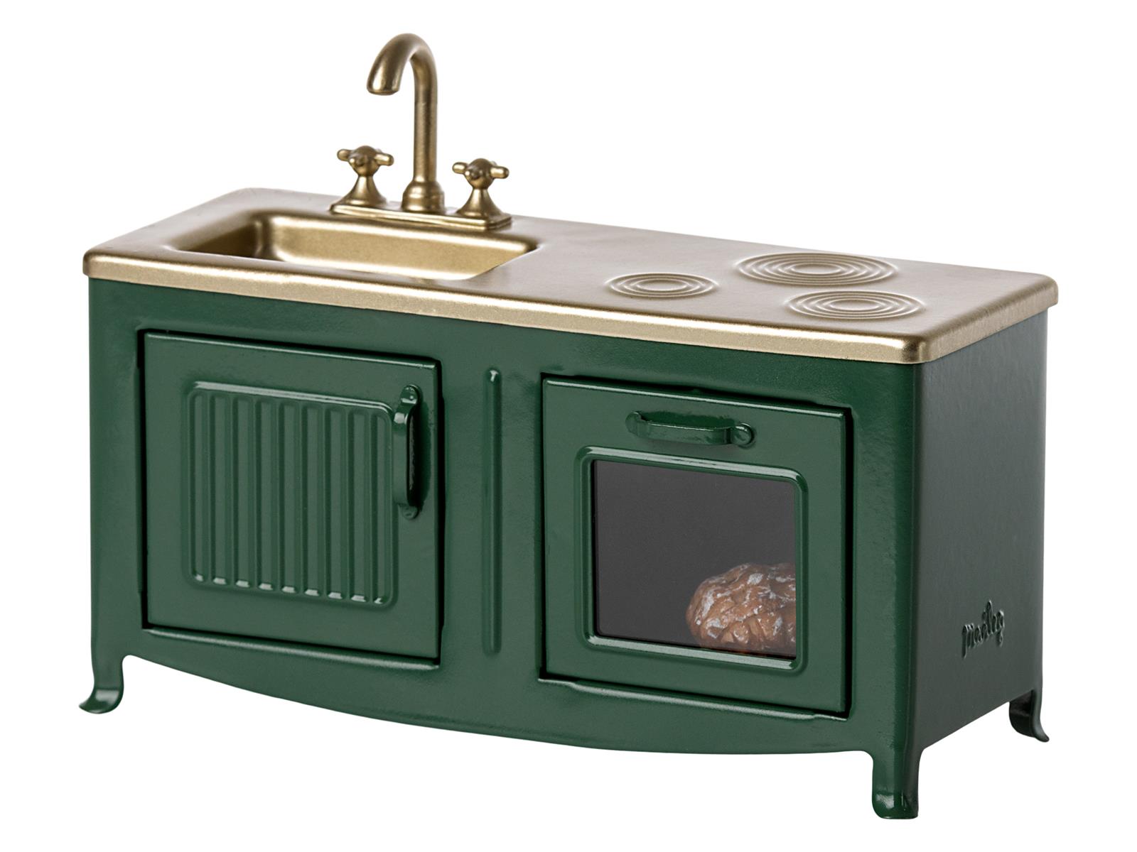 Maileg Küche Metallküche für das Puppenhaus Dunkelgrün