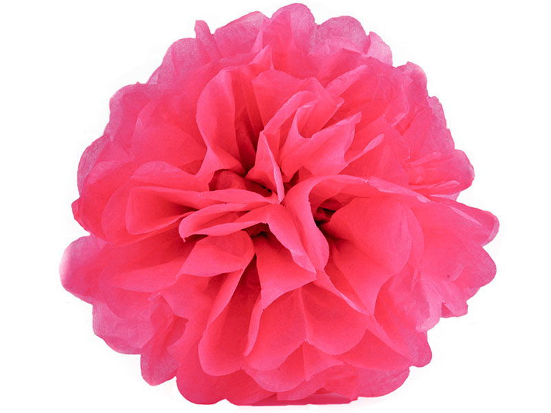 Elfenstall Seidenpapier PomPom in magenta 15 cm