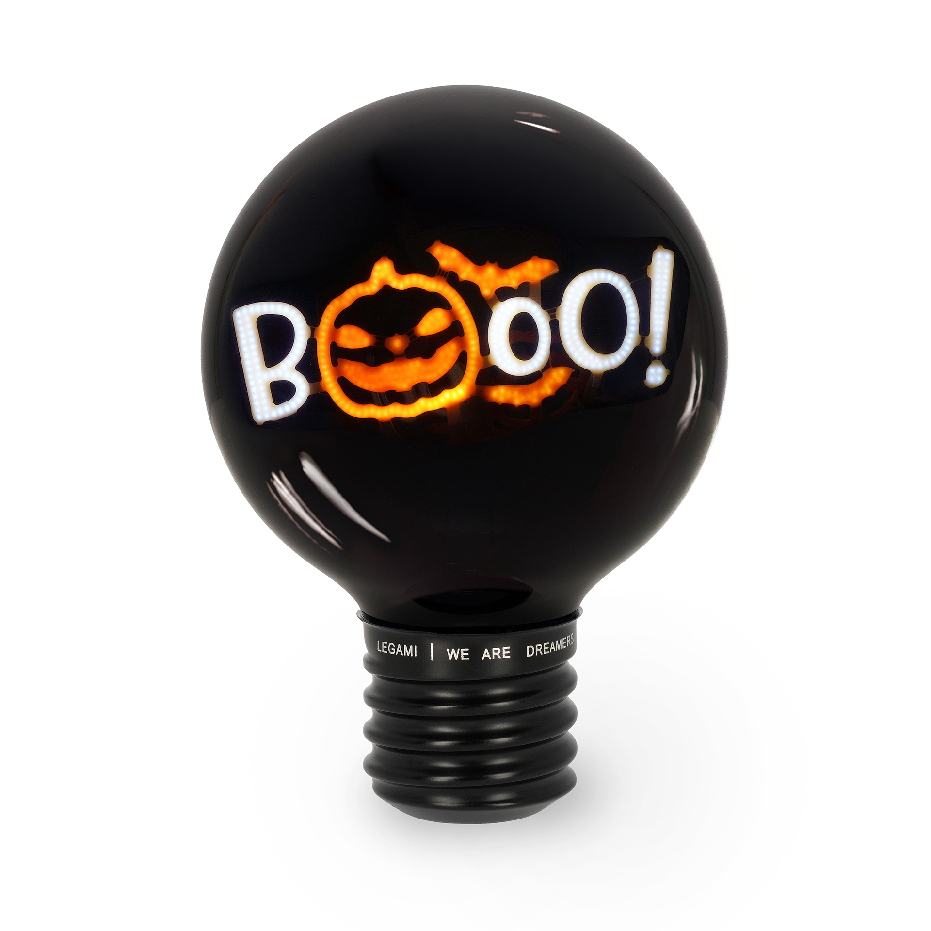 Legami Tischlampe in Glühbirnendesign Bulb Fiction Pumpkin Booo