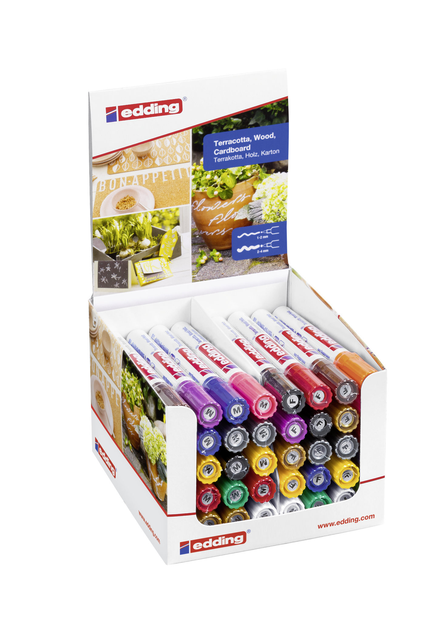 Edding 4000 Lackstift Mattlackmarker für Terrakotta, Karton und Holz 2-4 mm Braun