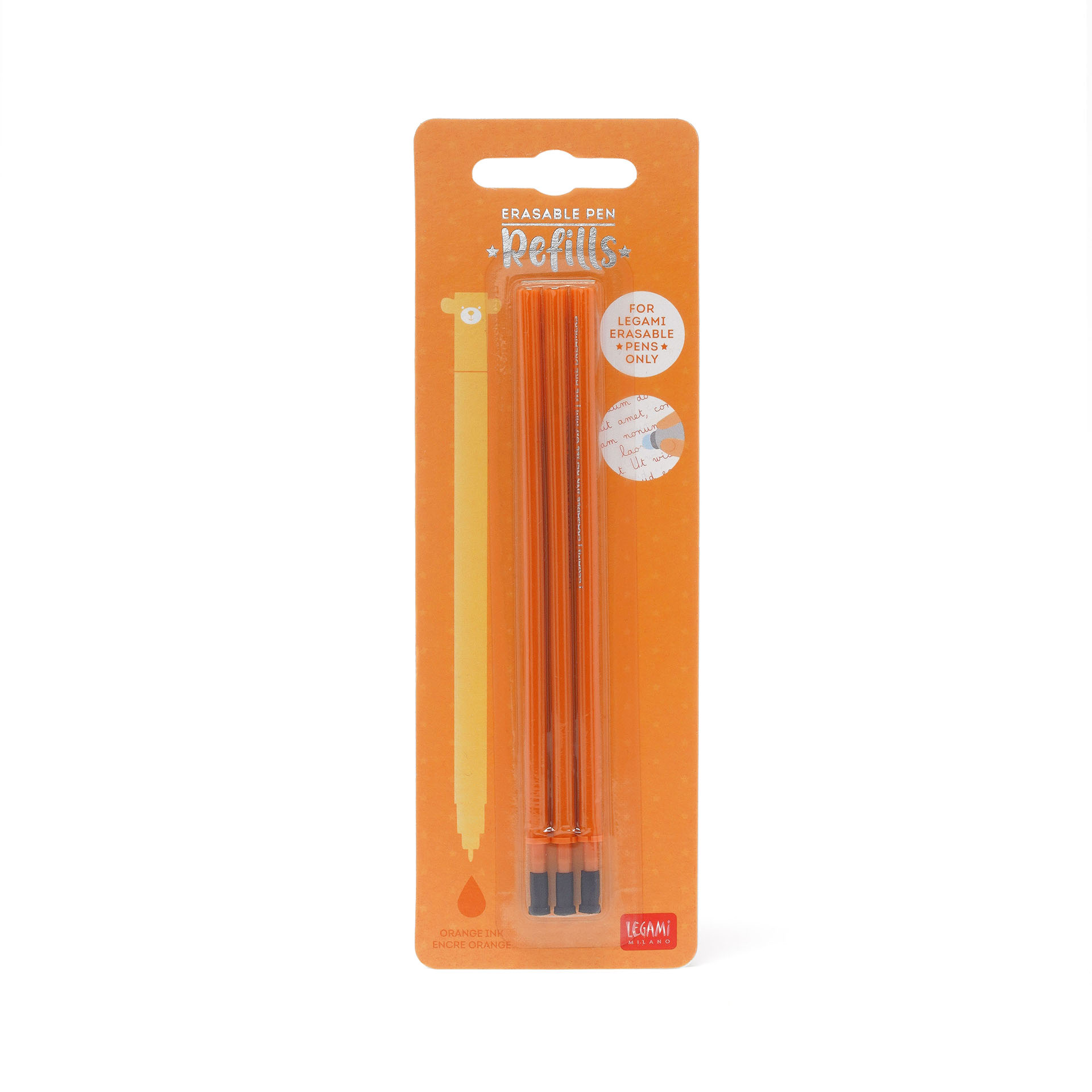 Legami 2 Ersatzminen für löschbaren Gelstift Orange