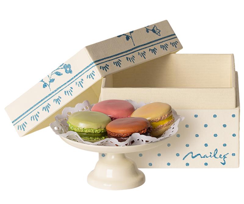 Maileg Macarons et Chocolat Chaud Mini Etagere mit Macarons