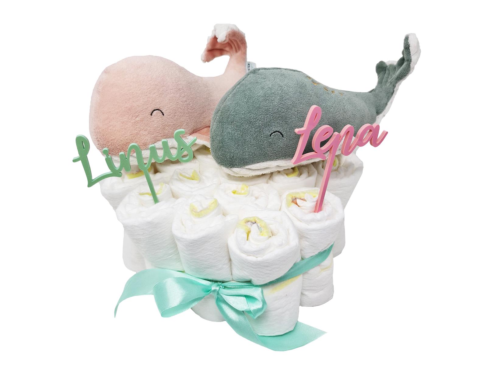 Elfenstall Windeltorte Pamperstorte Zwillingstorte Wal Elfenstall Windeltorte Pamperstorte Zwillingstorte Wal