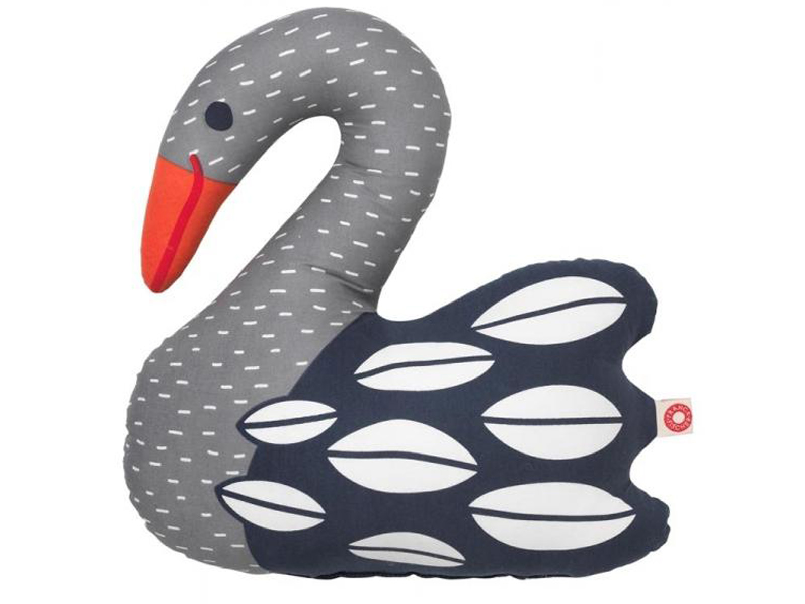 Franck & Fischer Kinder-Kissen Schwan Ellen dunkelgrau