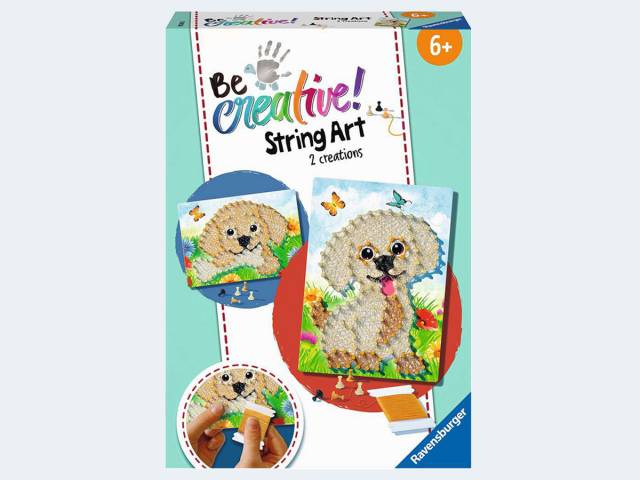 Ravensburger 18243 BeCreative String Art Fädelbilder Dog Hund