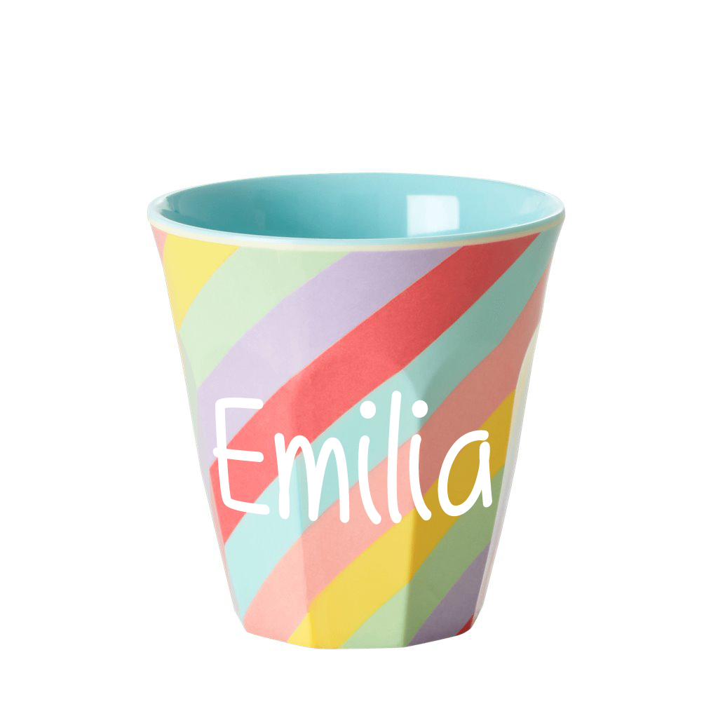 Elfenstall Rice Becher mit Wunsch-Namen personalisiert Medium Summer Rush