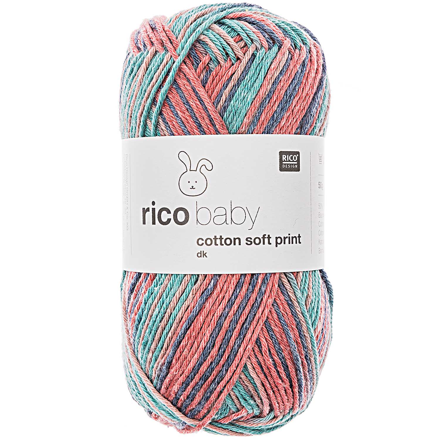 Rico Design Rico Baby cotton soft print dk Wolle 50g Farbe 023 Rot-Petrol Rico Design Rico Baby cotton soft print dk Wolle 50g Farbe 023 Rot-Petrol