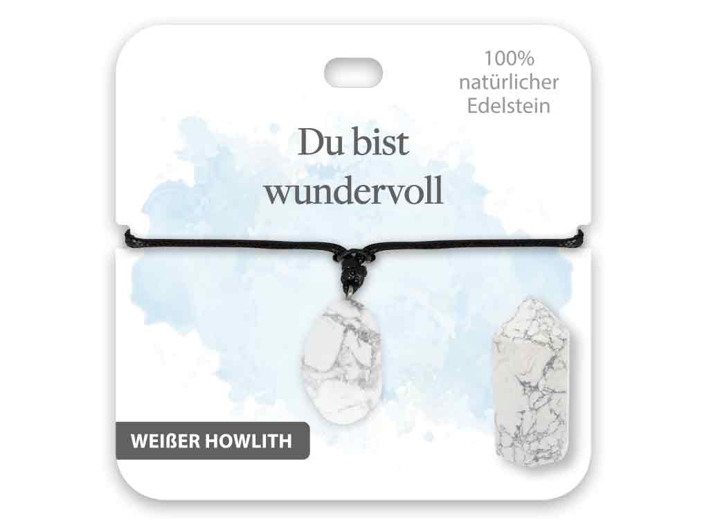 BB Klostermann Edelstein Kette Weißer Howlith Du bist wundervoll