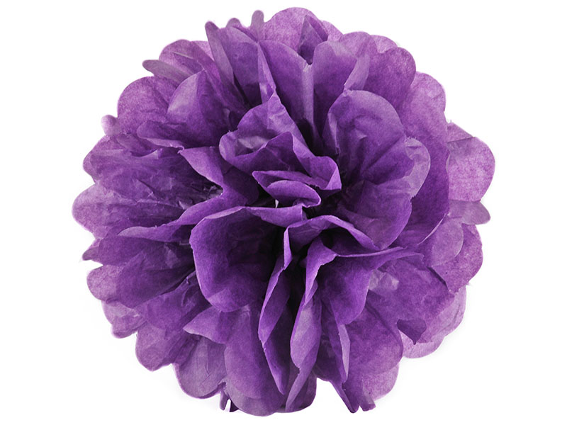 Elfenstall Seidenpapier PomPom in lila 15 cm