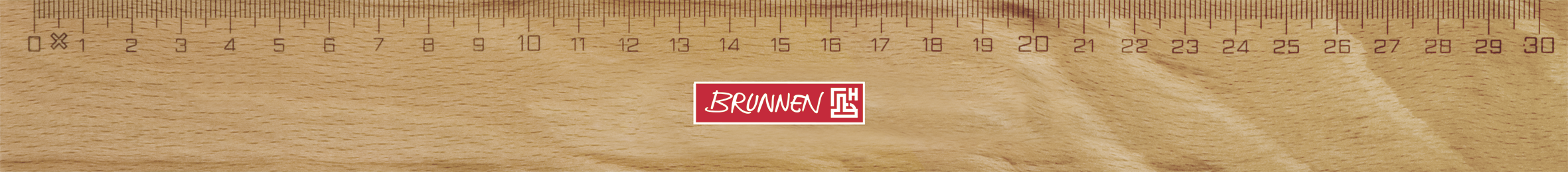 Brunnen Lineal aus Holz Holzlineal 30 cm