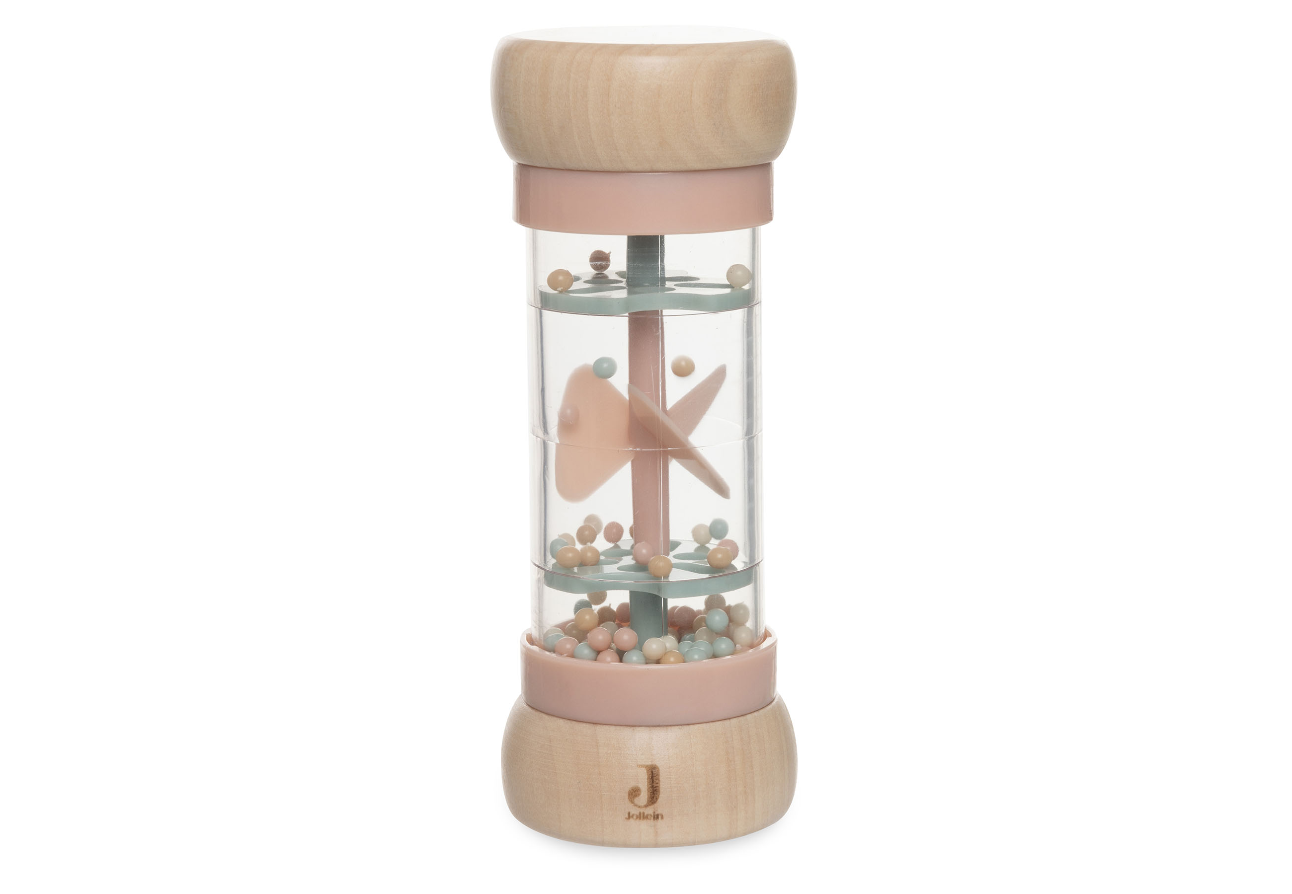 Jollein Regenmacher aus Holz Lovely Birds rosa