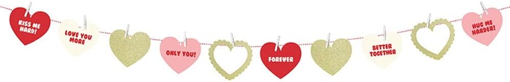PartyDeco Girlande Papiergirlande Sweet Love 140 cm