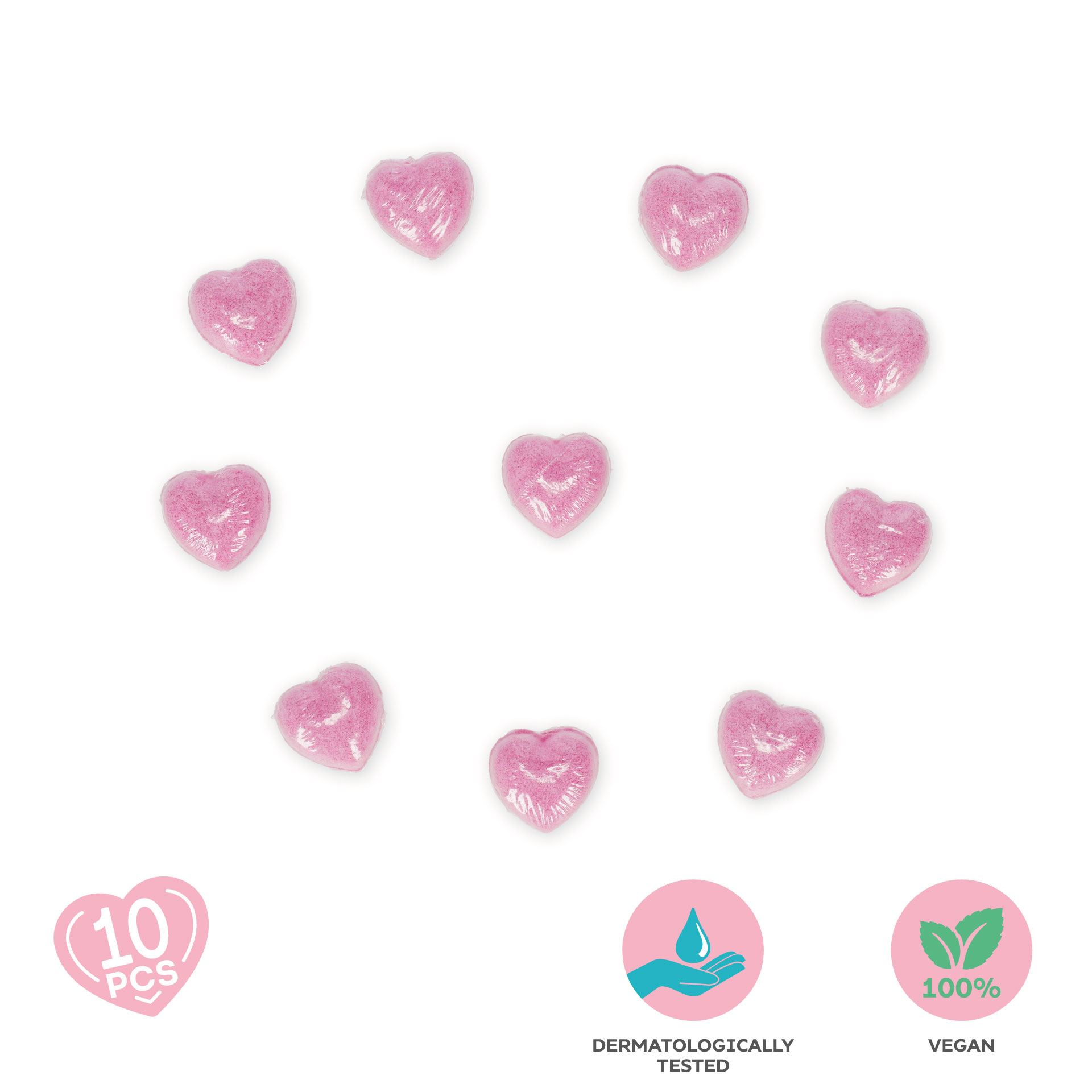 Legami Set mit 10 Badekugeln Bath Bombs Teddy Bear Vanilla & Berry 