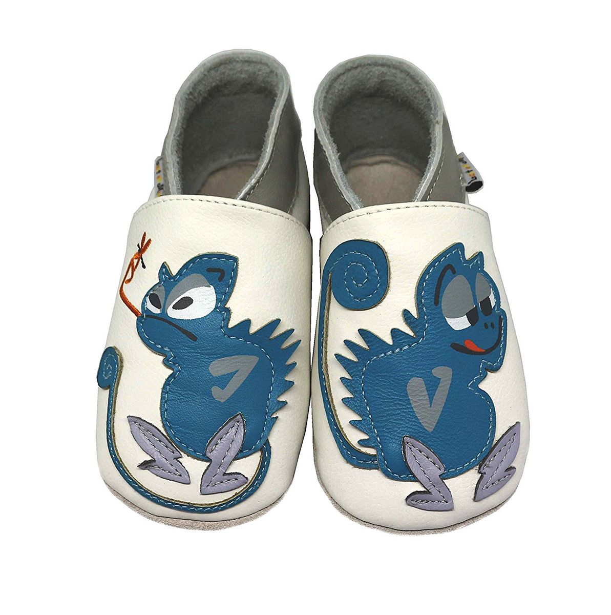 Lait et Miel Leder-Krabbelschuhe Camelion 0 - 6 Monate