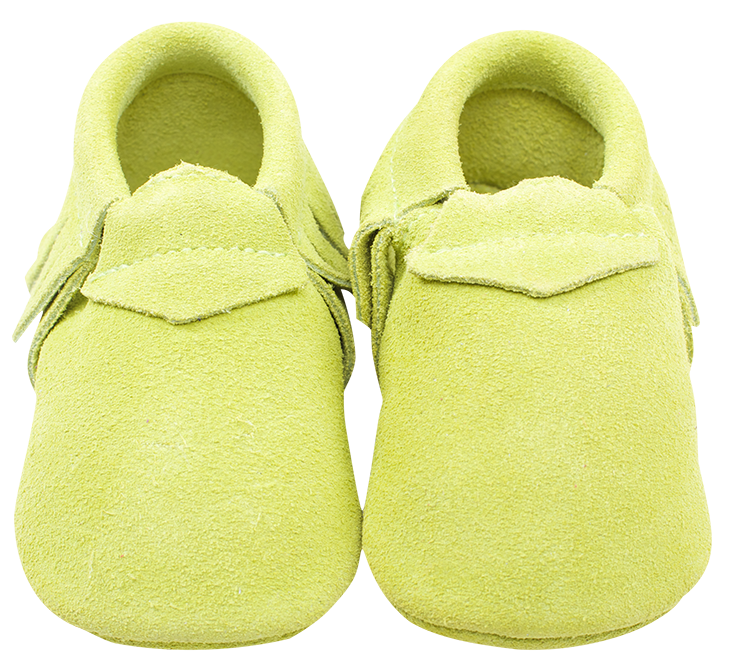 Lait et Miel Leder Baby-Krabbelschuhe Mocassins Design Grün 3-4 Jahre