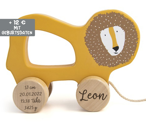 Trixie Holz-Nachziehtier Löwe, Mr. Lion gelb Trixie Holz-Nachziehtier Löwe, Mr. Lion gelb