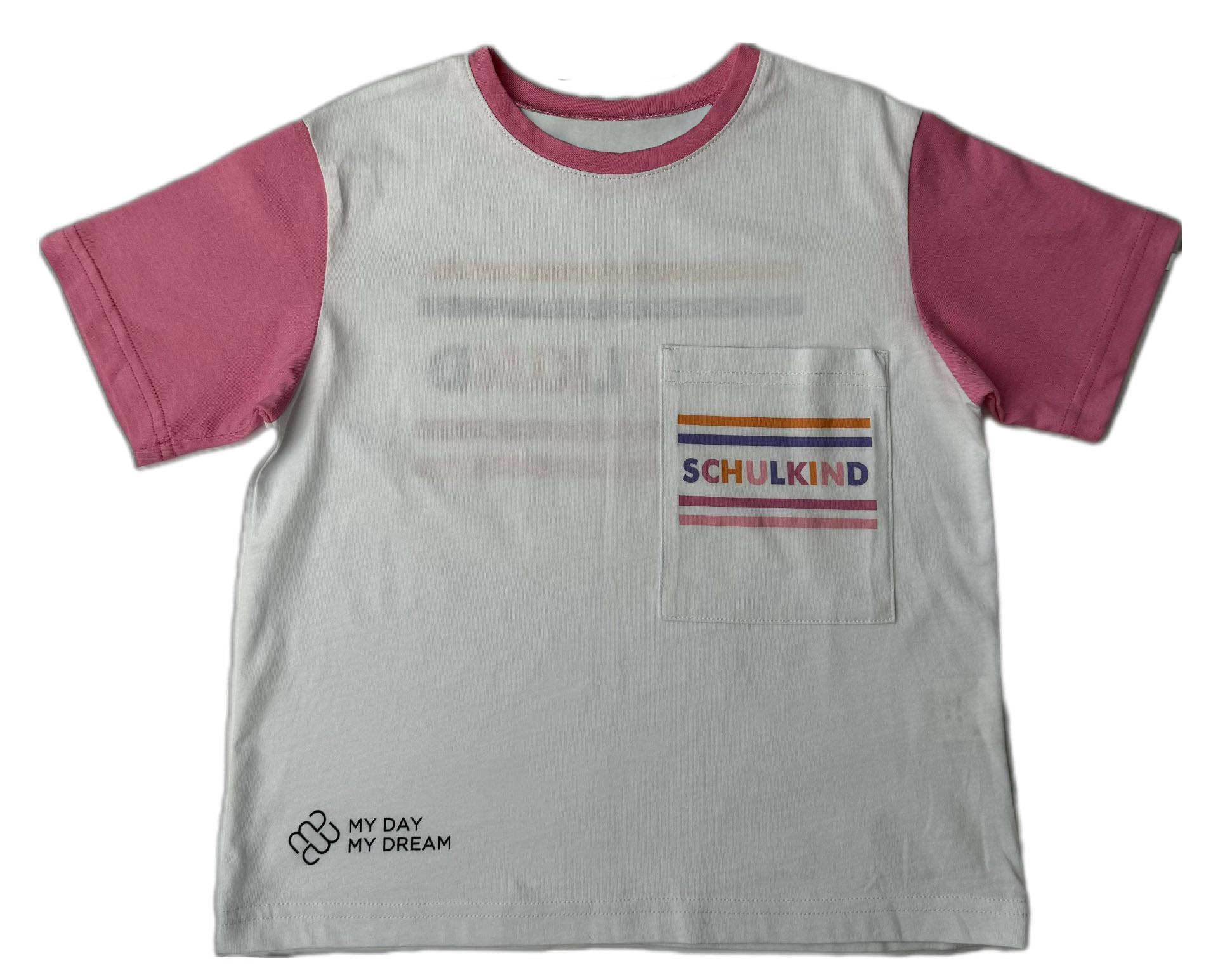 My Day My Dream T-Shirt Kindershirt Schulkind Pink 7-8 Jahre