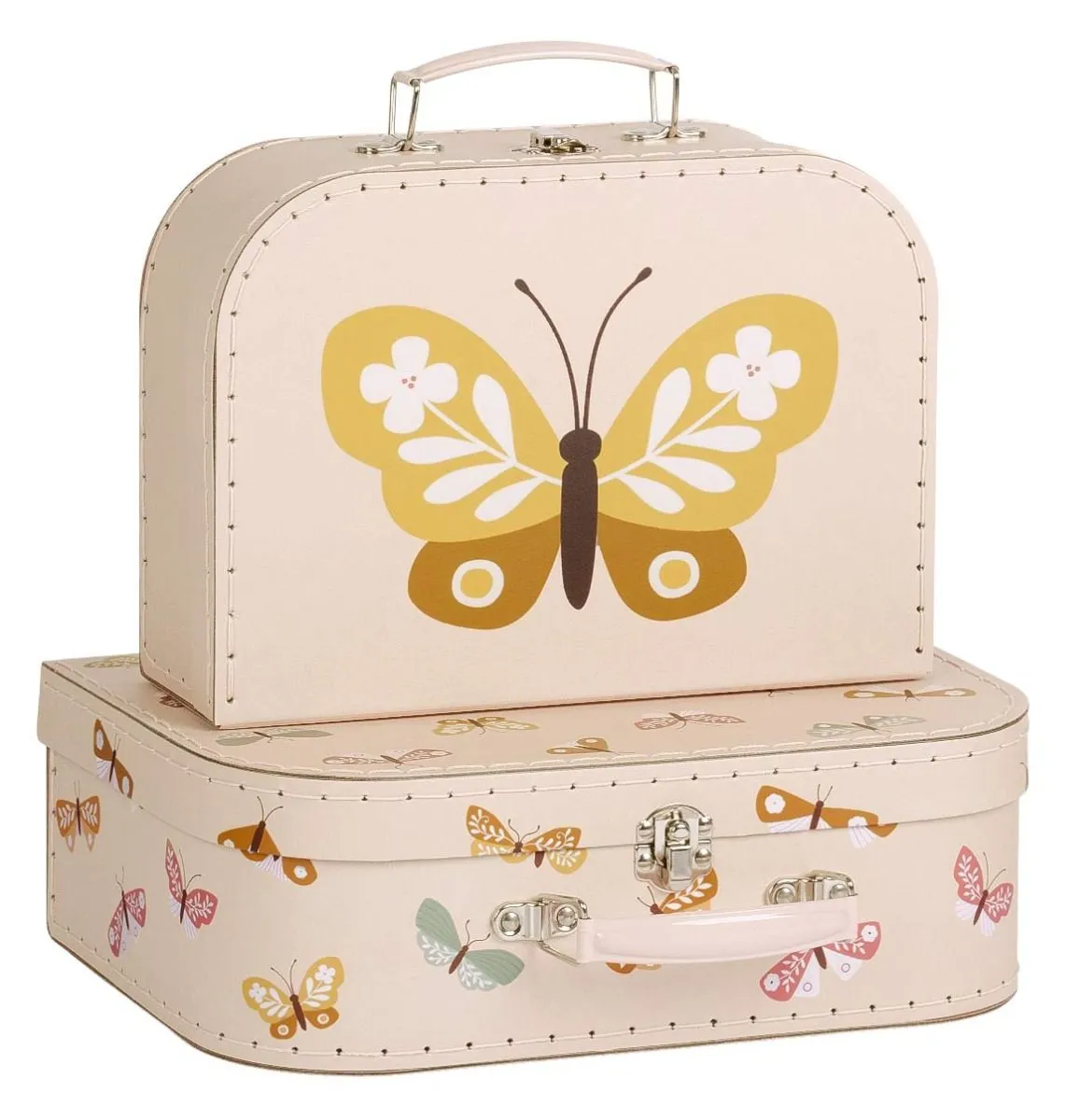 A little lovely company Koffer Spielzeugkoffer 2er Set Schmetterling