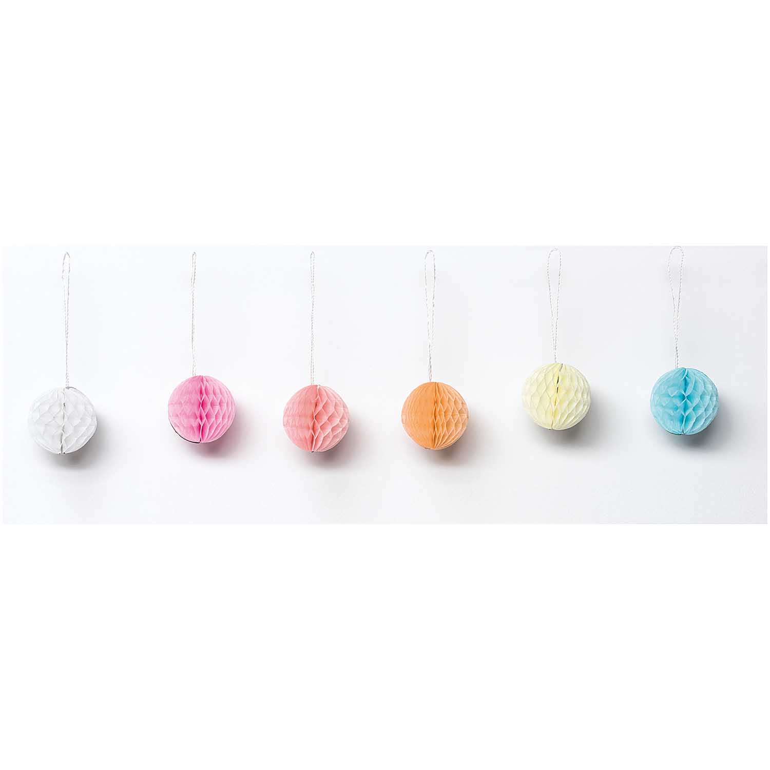 Rico Design Mini Wabenbälle 6 Stück Pastell