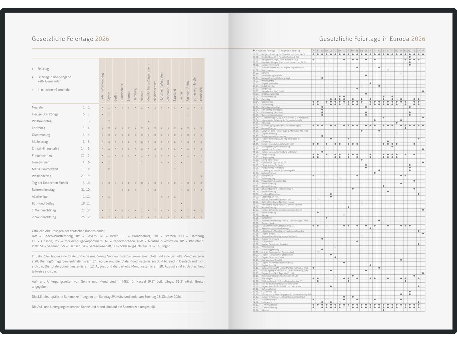 Brunnen Buchkalender 2026 Premium Young Watercolor A5 Papier