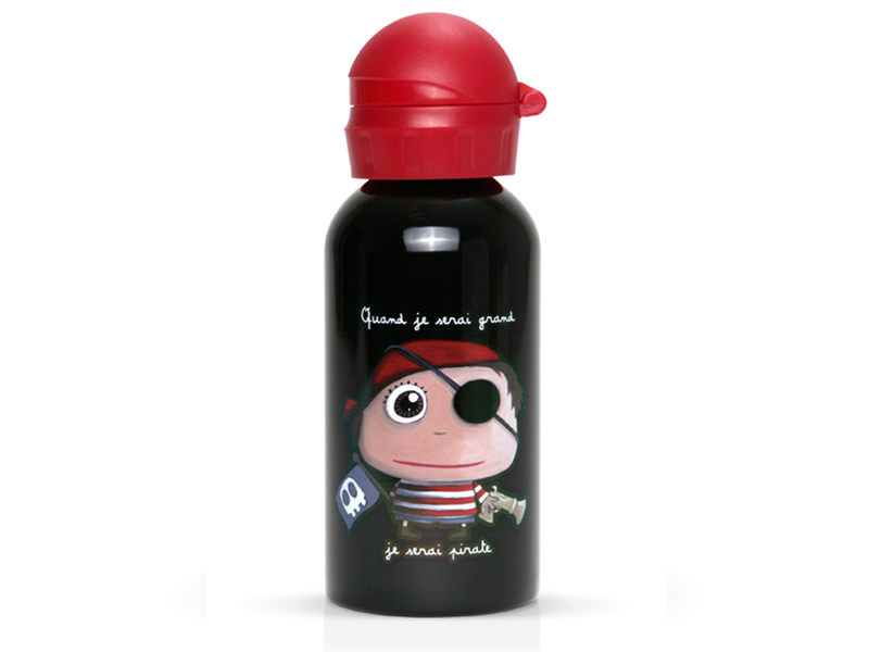 Label'tour Trinkflasche Wasserflasche für Kinder Pirat