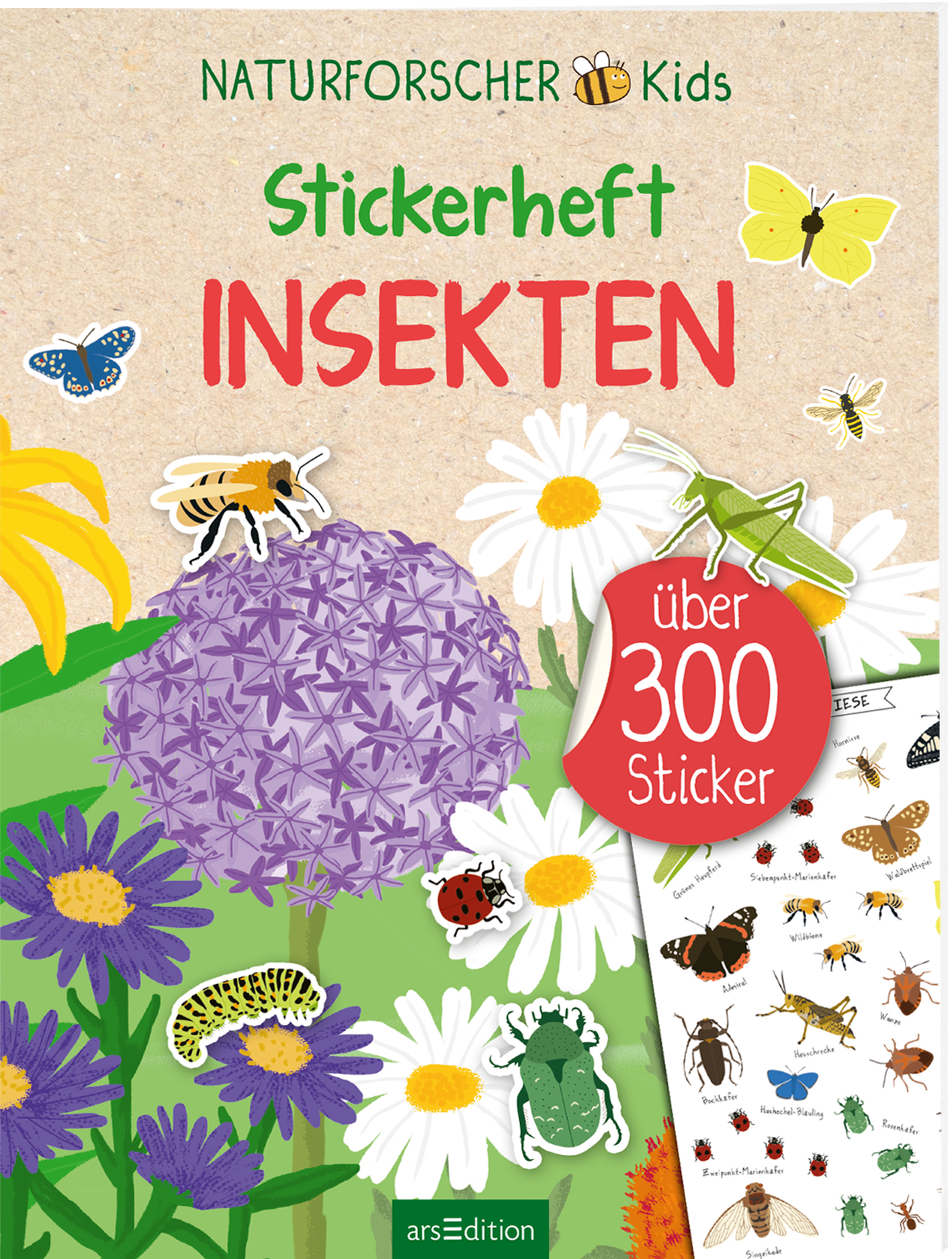 Naturforscher-Kids Stickerheft Insekten 300+ Sticker