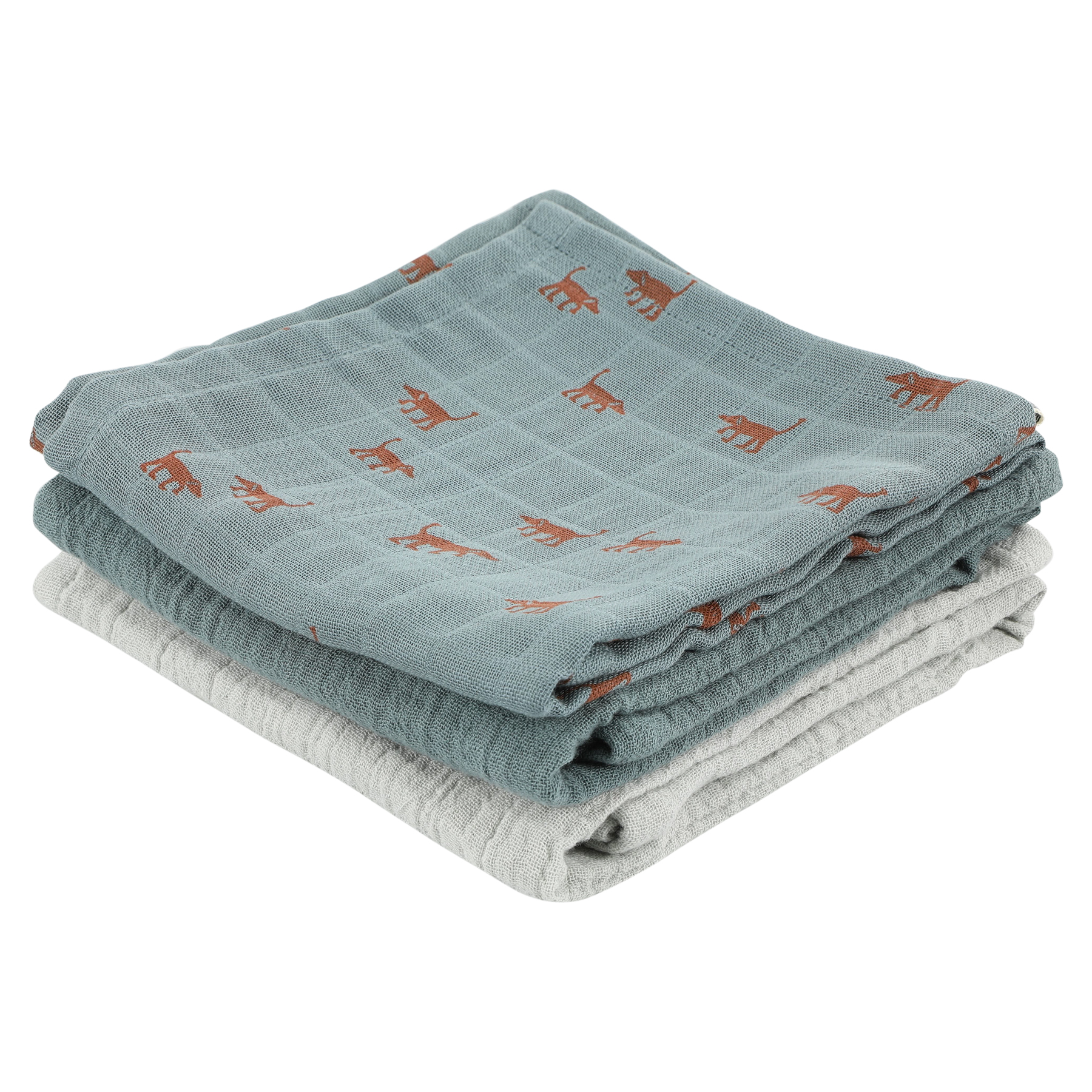 Trixie Mulltuch Musselintuch Spucktuch 55 x 55 cm 3er Set Playful Pup