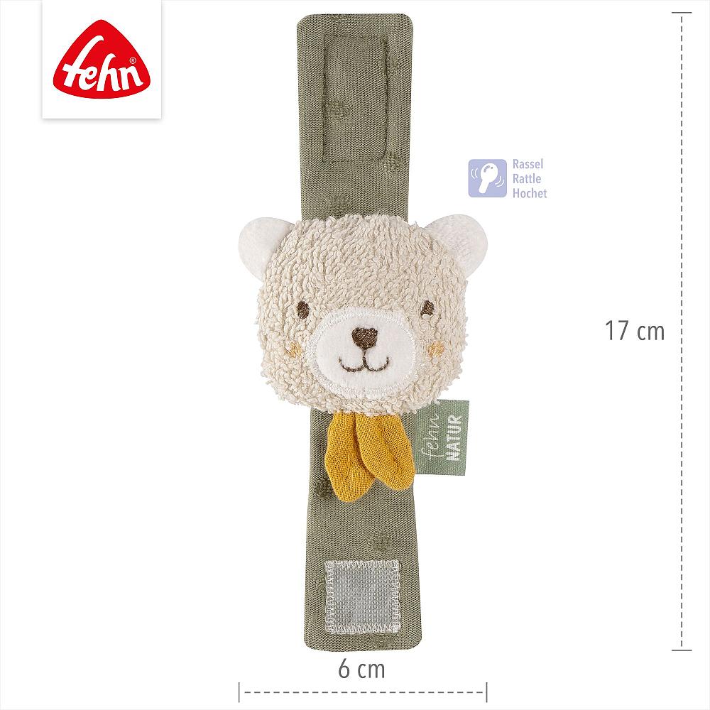 Fehn Rasselarmband Rassel Bär grün fehnnatur
