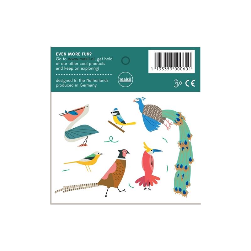 MAKII Kinder-Tattoos Motiv Vögel