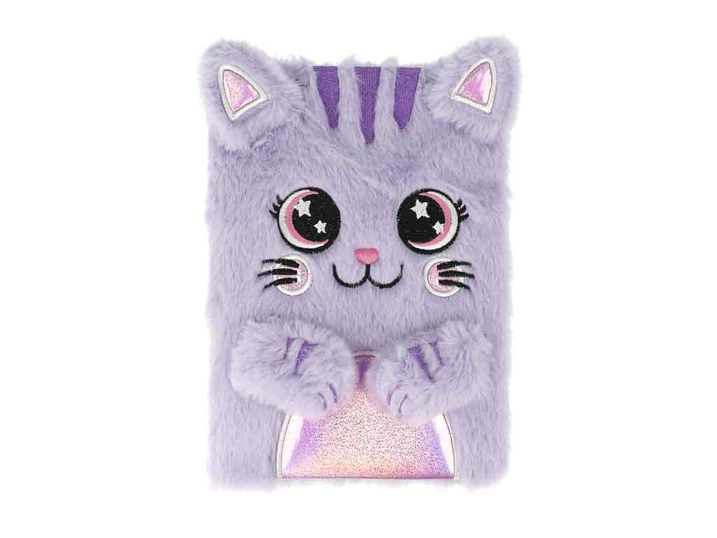 BB Klostermann Plüsch Notizbuch Cutie Katze lila