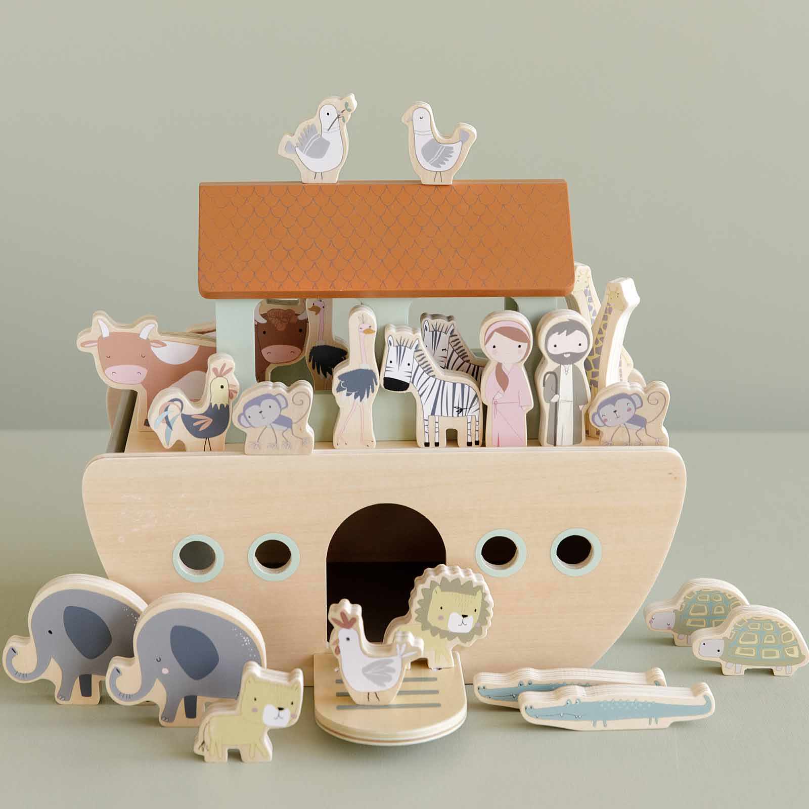 Little Dutch Arche Noah mit Tiere aus Holz Little Dutch Arche Noah mit Tiere aus Holz