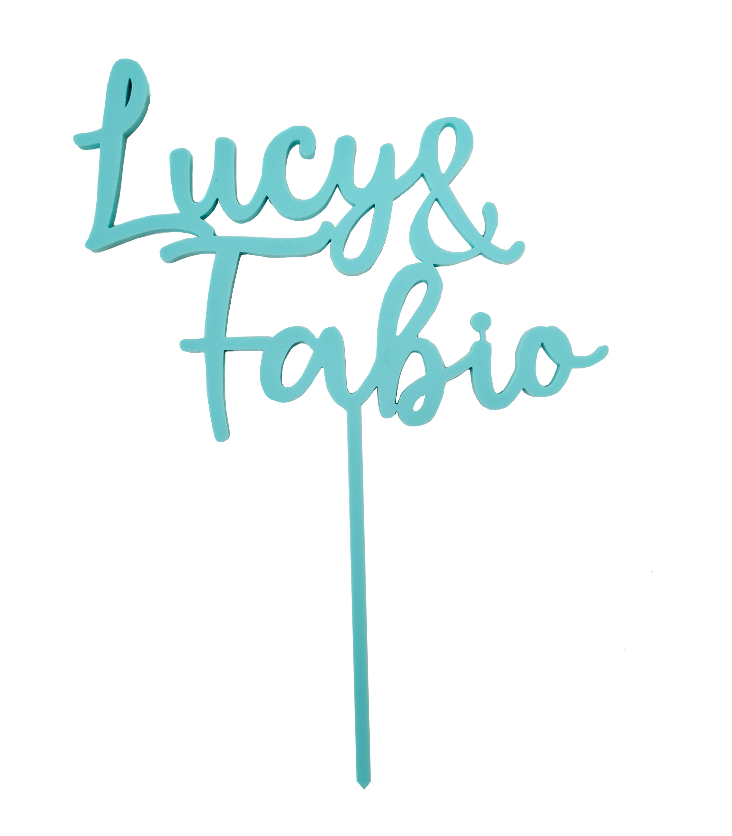 Personalisierter Cake Topper aus Acryl mit Wunschname zweizeilig Personalisierter Cake Topper aus Acryl mit Wunschname zweizeilig