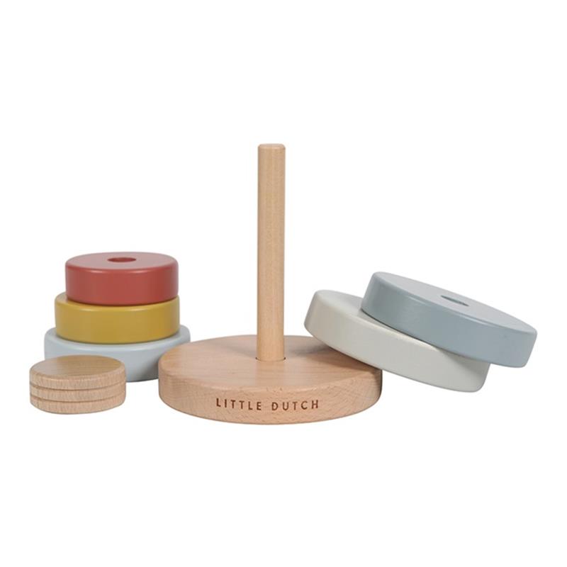 Little Dutch Stapelturm mit Ringen Pure & Nature