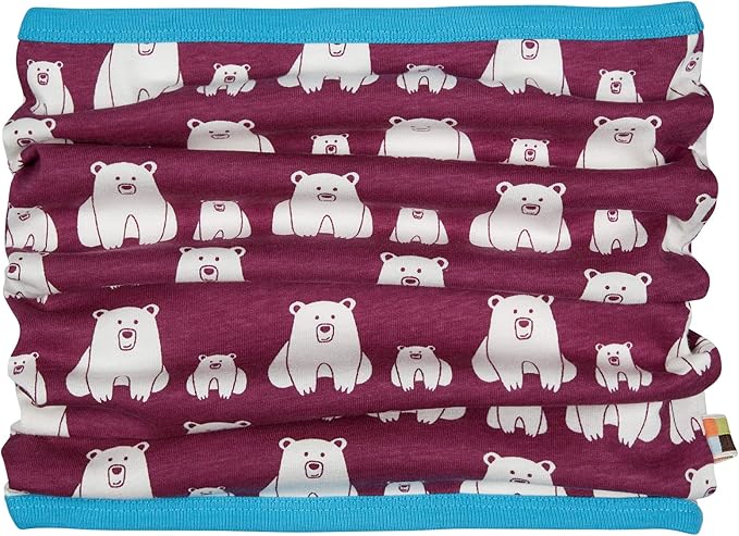 Loud + Proud Kinder Schlauchschal Eisbär 7078 Plum Einheitsgröße
