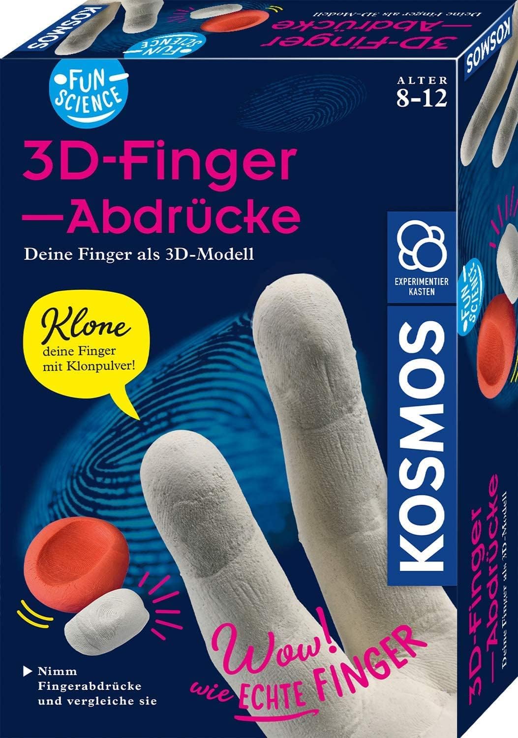 Kosmos Fun Science 3D Fingerabdrücke Experimentierkasten 