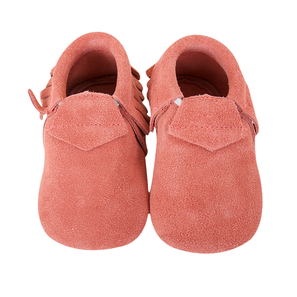 Lait et Miel Leder Baby-Krabbelschuhe Mocassins Design Koralle 0-6 Monate