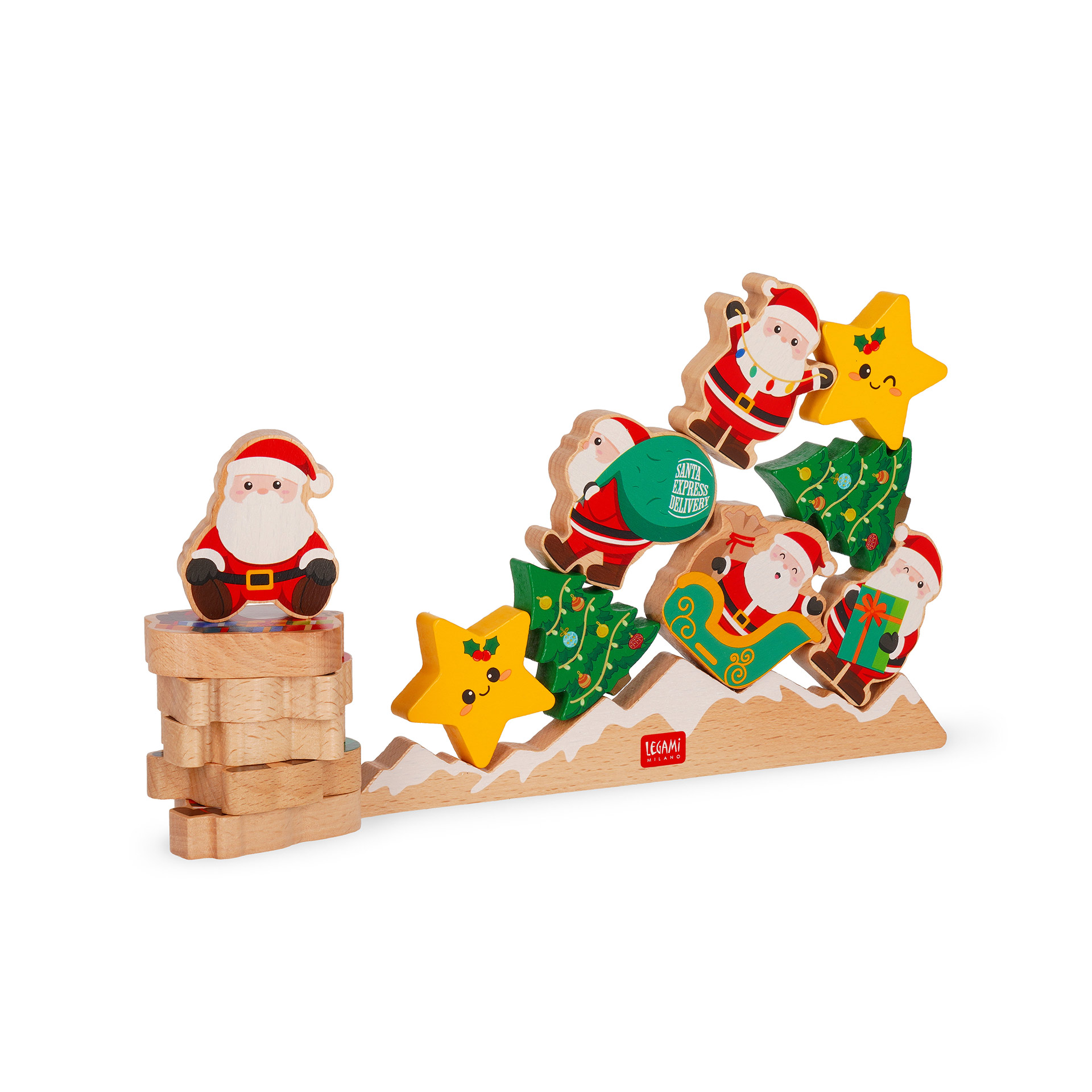 Legami Stapelspiel aus Holz Ho Ho Ho Balancing Game