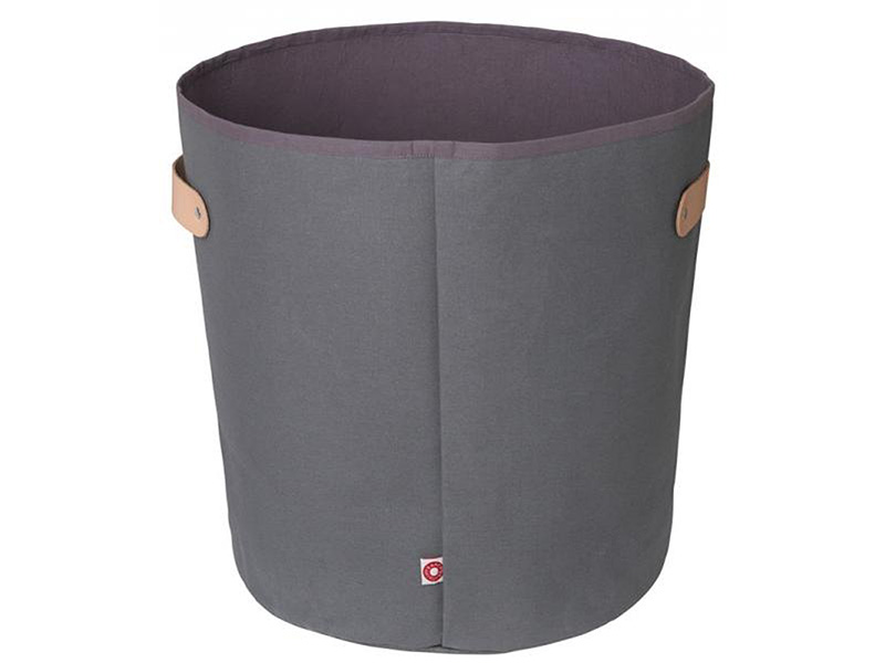 Franck & Fischer Aufbewahrungskorb Schwan Boss mit 2 Lederschlaufen dunkelgrau