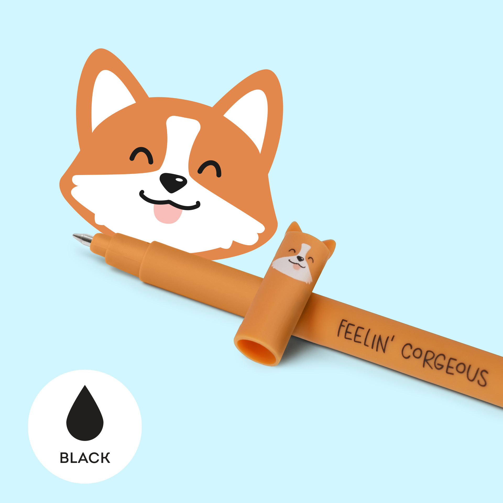 Legami Löschbarer Gelstift Gel Pen Corgi Hund Legami Löschbarer Gelstift Gel Pen Corgi Hund