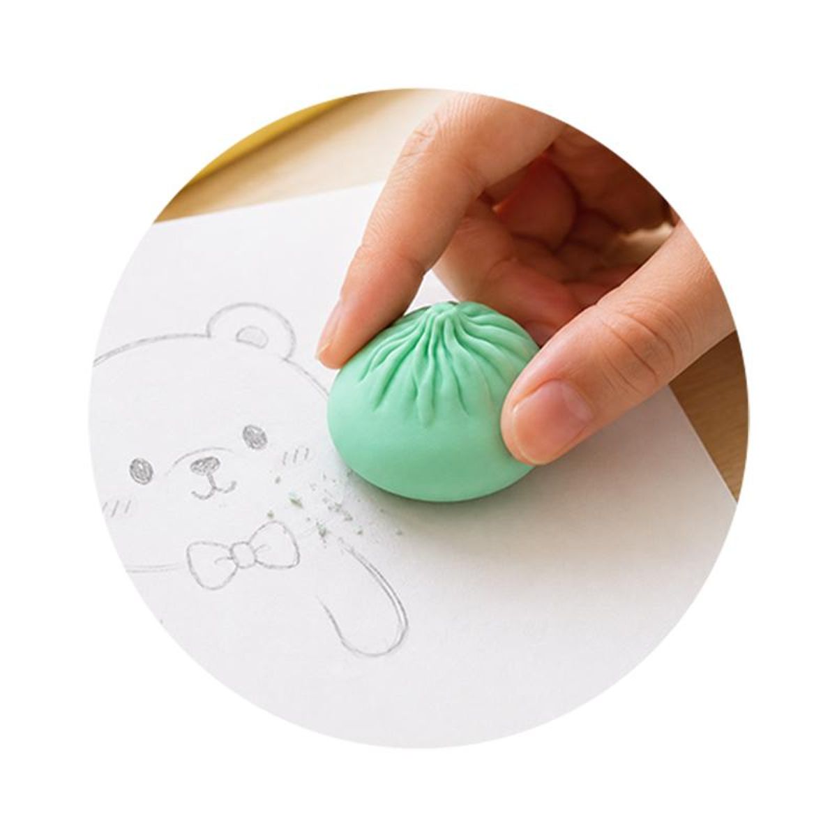 Trendhaus Radierer Radiergummi Dumpling 3er Set