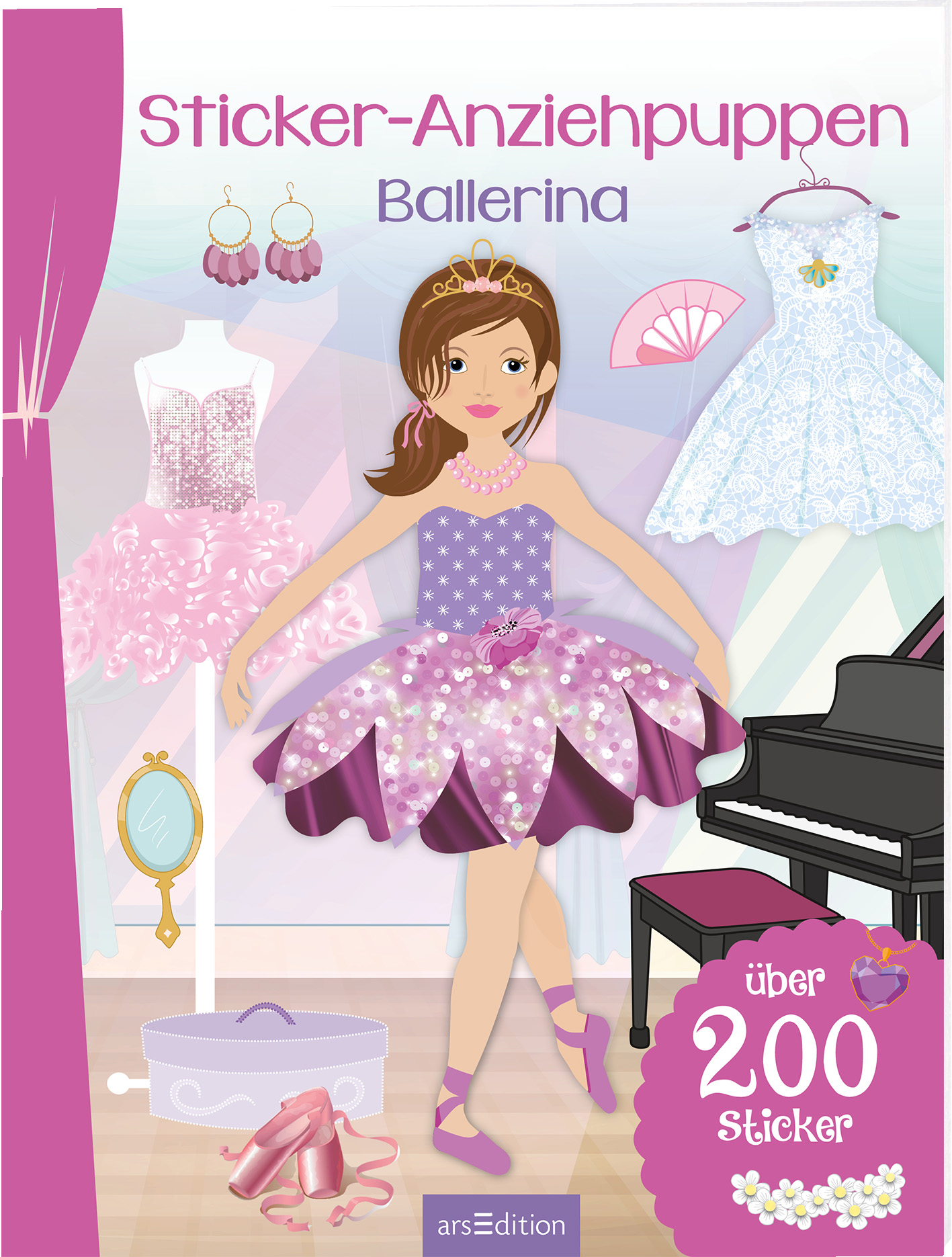 Sticker-Anziehpuppen Ballerina Stickerheft 200+ Sticker ab 5 Jahren