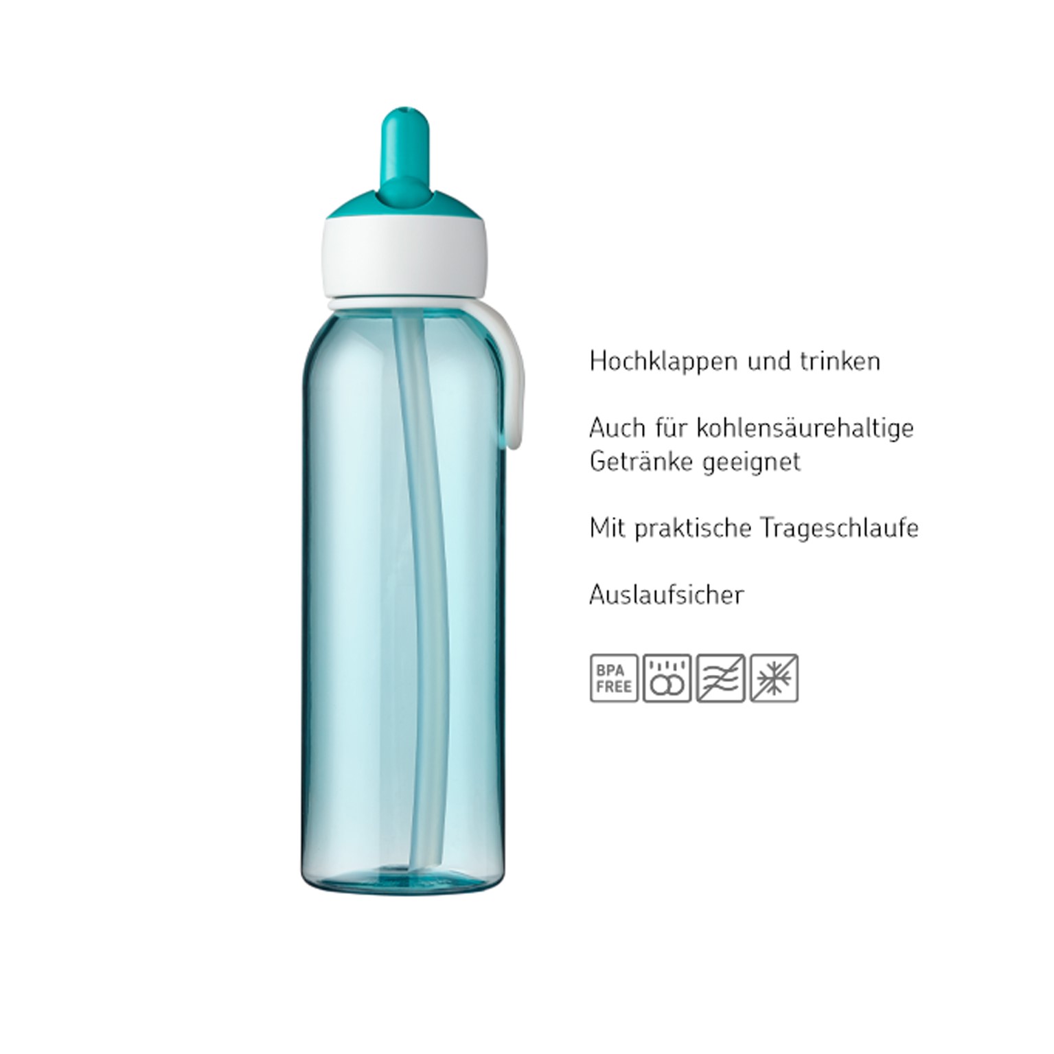 Mepal Trinkflasche Flip-up 500 ml Türkis Mepal Trinkflasche Flip-up 500 ml Türkis