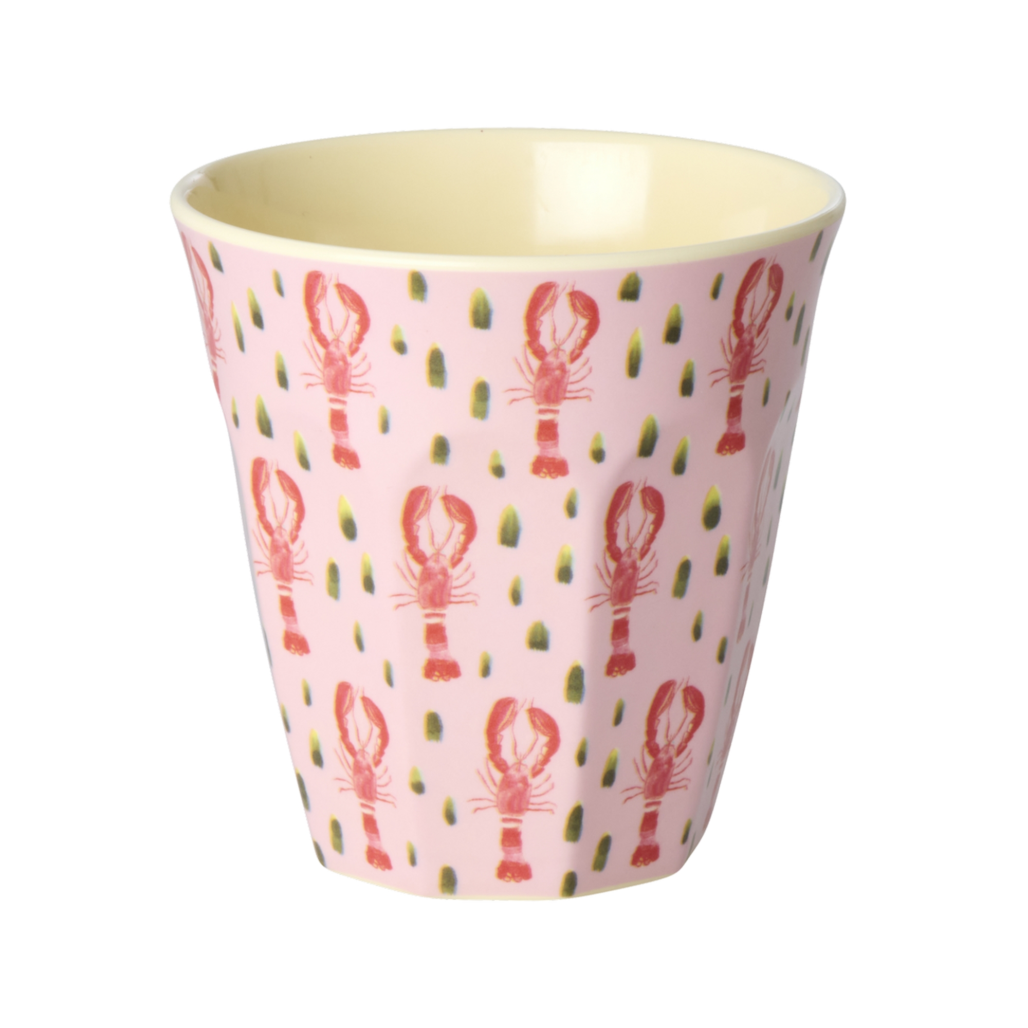 Rice Melaminbecher Blumen Pink Lobster Hummer Print Medium