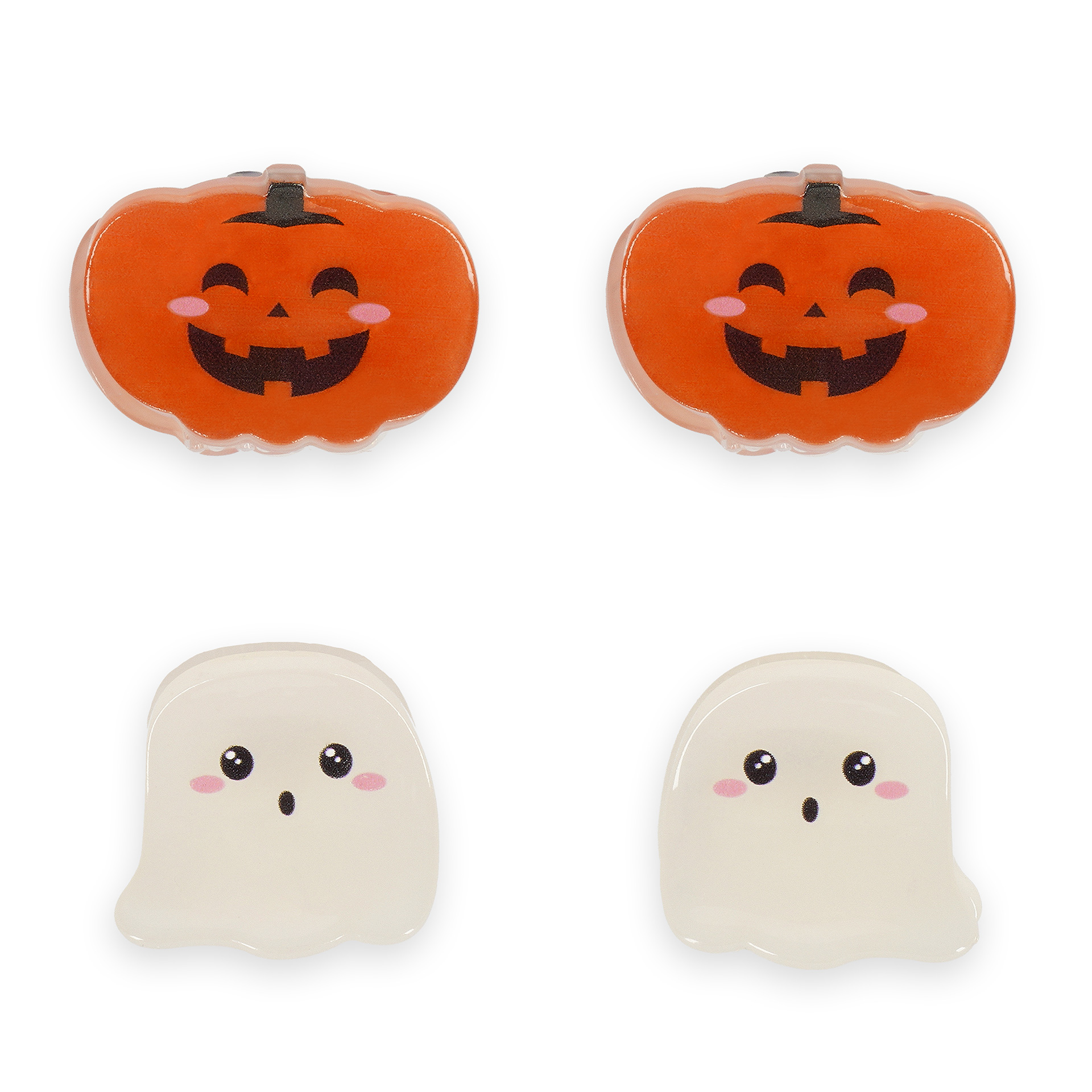 Legami Halloween Set aus 4 Mini-Haarclips Clip me Up Ghost & Pumpkin