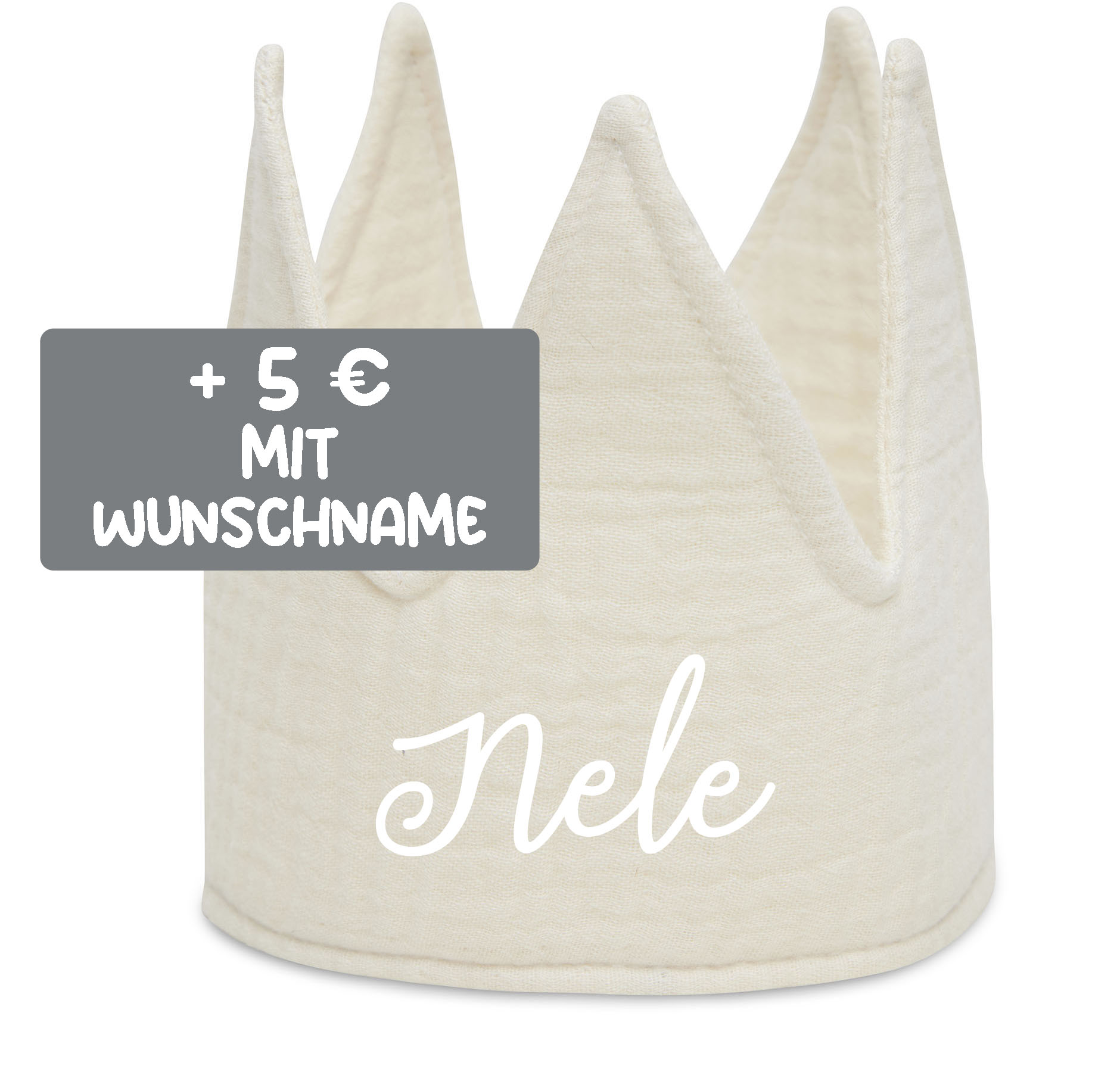 Jollein Geburtstagskrone aus Stoff 12 x 35 cm Ivory Jollein Geburtstagskrone aus Stoff 12 x 35 cm Ivory