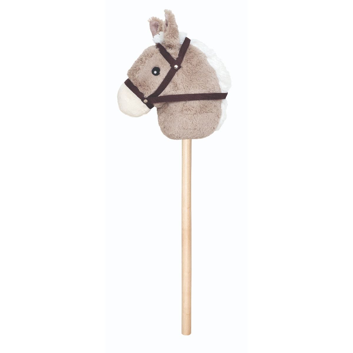 Jabadabado Steckenpferd aus Plüsch und Holz in braun
