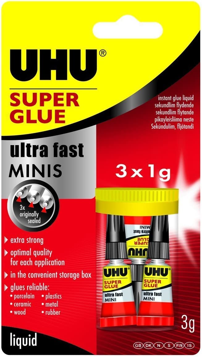 UHU Sekundenkleber super minis 3x1g