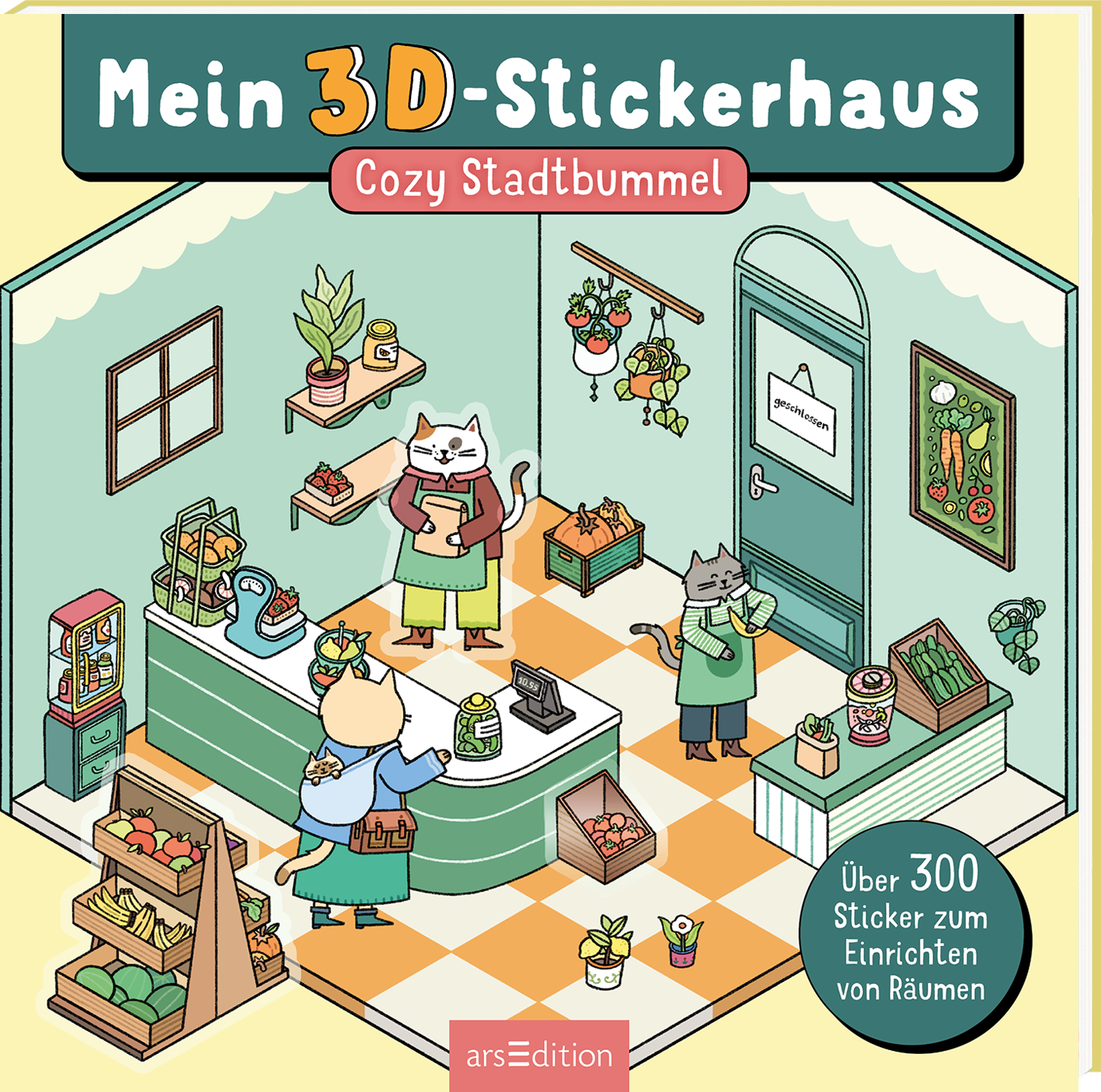 Mein 3D Stickerhaus Cozy Stadtbummel 300+ Sticker
