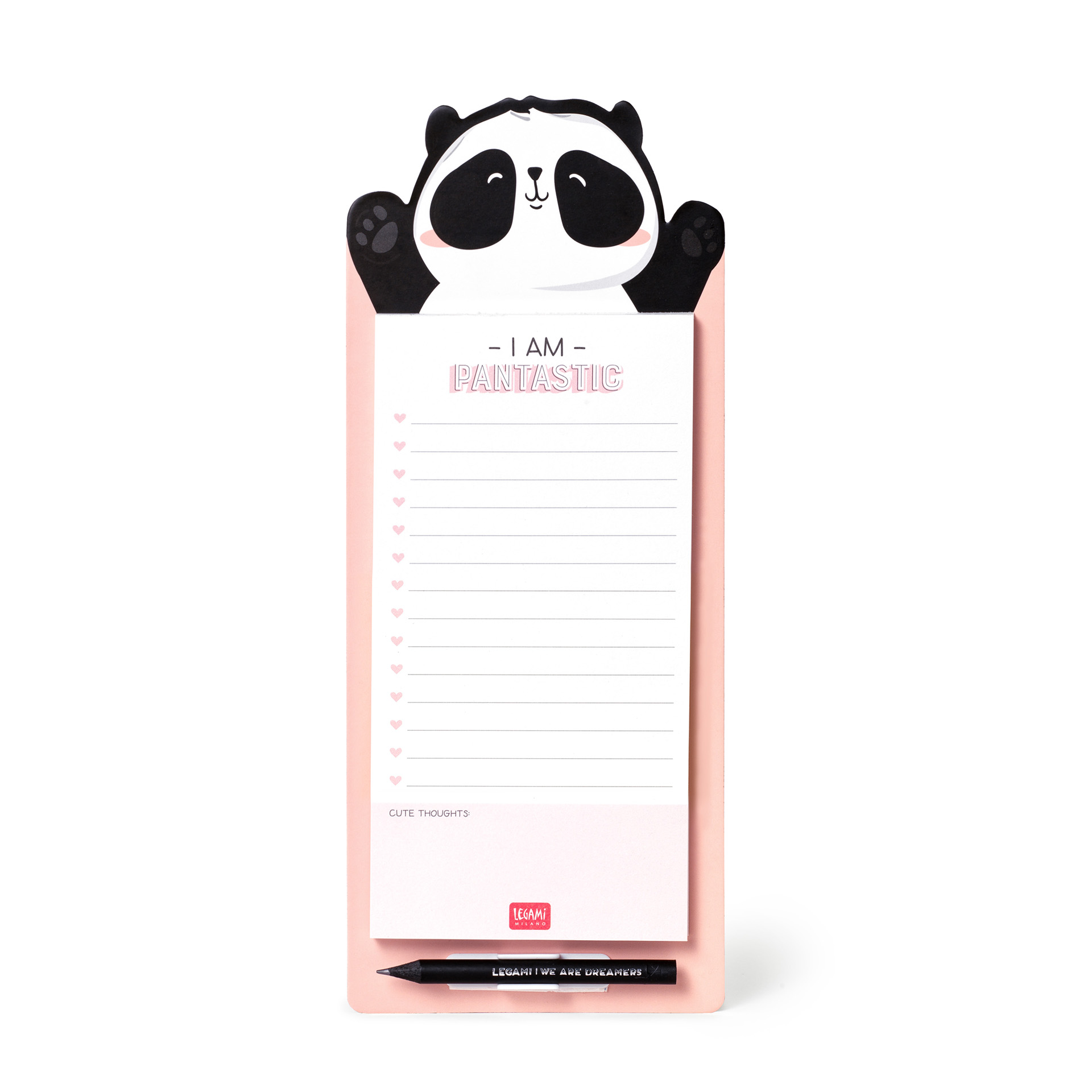 Legami Magnet-Notizblock mit 60 Blättern - Don‘t Forget Panda